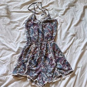 Abercrombie & Fitch Paisley Halter Romper
